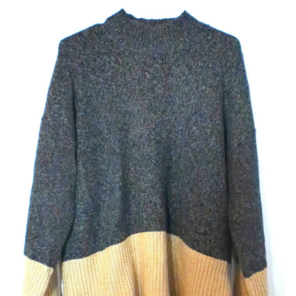 Michael Kors Sweater Women’s XL Colorblock Cozy Soft Knit Pullover Fall Casual